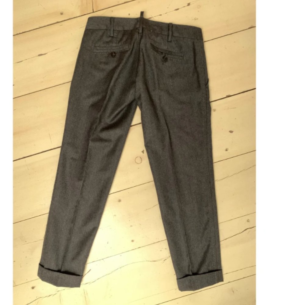 Beautiful Vintage DSQUARED Cropped Low Rise Wool Trousers - Picture 5 of 11